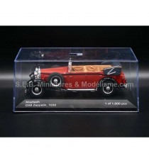 MAYBACH DS 8 ZEPPELIN CONVERTIBLE 1930 RED 1:43 WHITEBOX with showcase box