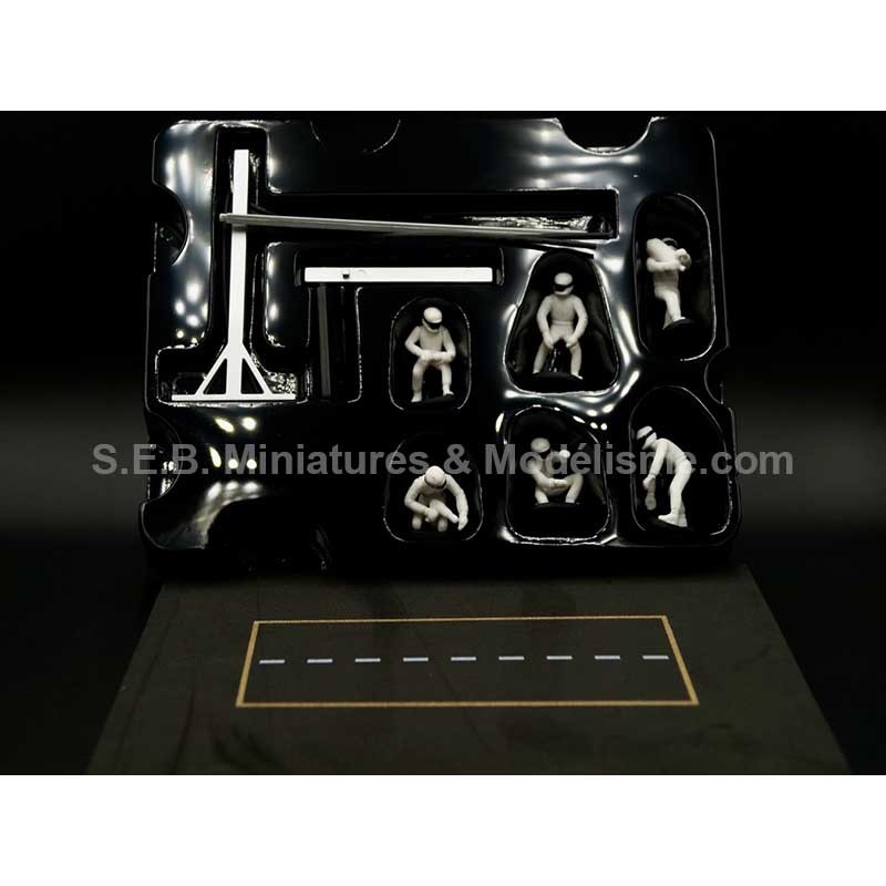 SET DE 6 FIGURINES PIT STOP BLANC+ACCESSOIRES 1:43 IXO-MODELS SET DE 6 FIGURINES PIT STOP BLANC+ACCESSOIRES 1:43 IXO-MODELS