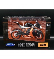 KTM 1190 RC8 R  2019 BLACK, WHITE, ORANGE 1:10 WELLY with packaging