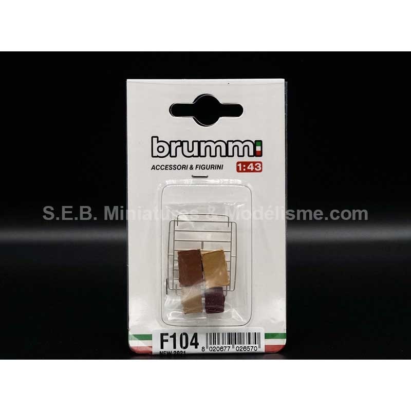 SET SUITCASES WITH ROOF RACK1960 1:43 BRUMM