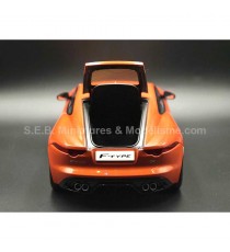JAGUAR F-TYPE COUPE R 2015 ORANGE METAL 1:18 AUTOart open boot and without rear deck