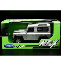 LAND ROVER DEFENDER 90 GREY FROM 1992 1:24 WELLY in the packaging