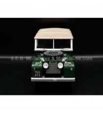 LAND ROVER SERIES I GREEN BEIGE HARD TOP  1:18 MCG front side