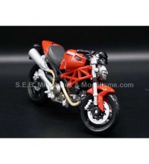 DUCATI MONSTER 696 2010 WITHOUT STAND RED 1:18 MAISTO front right