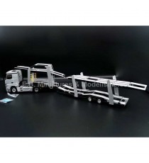 MERCEDES ACTROS 5 CAR TRANSPORT 2020 GREY 1:43 ELIGOR BACK LEFT