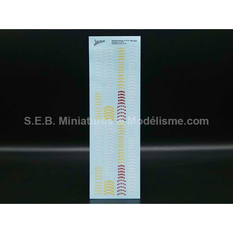 DÉCALQUES ÉTIQUETTES DE PNEUS 18"-19" 1:24 INTERDECAL DÉCALQUES ÉTIQUETTES DE PNEUS 18"-19" 1:24 INTERDECAL