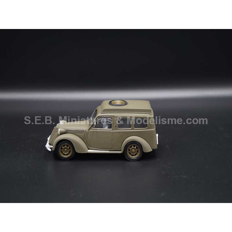 FIAT 1100 FOURGONNETTE CARABINIER RADIOMOBILE 1950 1:43 BRUMM vue de côté gauche