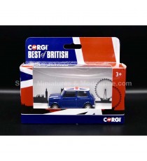 AUSTIN MINI COOPER BLEU/BLANC RHD UNION JACK BEST OF BRITANNIQUE 1:36 CORGI SOUS BLISTER