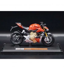DUCATI SUPER NAKED V4S RED 1:18 MAISTO with base