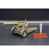 CANON HOWITZER 105 MM VERT OLIVE MILITAIRE 1:48 SOLIDO vue avant gauche