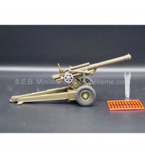 HOWITZER CANNON105MM MILITARY OLIVE GREEN 1:48 SOLIDO right side