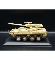 M1128 MGS STRYKER MILITAIRE SABLE 1:48 SOLIDO avec socle