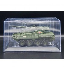 1128 MGS STRYKER MILITARY DECO GREEN MVO 91X 1:48 SOLIDO with showcase