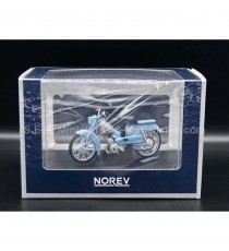 MOBYLETTE MOTOBECANE AV88 FROM 1976 BLUE 1:18 NOREV in the packaging
