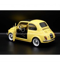 FIAT 500 F YELLOW FROM 1968 1:12 KK SCALE back left and open door