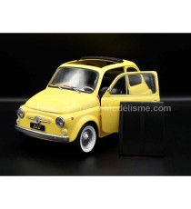 FIAT 500 F YELLOW FROM 1968 1:12 KK SCALE left front open door and roof