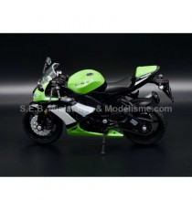 KAWASAKI NINJA ZX-10R 2009 VERT ET NOIR 1:18 WELLY vue de côté gauche