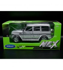 MERCEDES-BENZ CLASS G V8 FROM 2009 SILVER 1:24 WELLY in the packaging