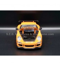 PORSCHE 911 GT3 RS 997 ORANGE 1:24 WELLY open hood