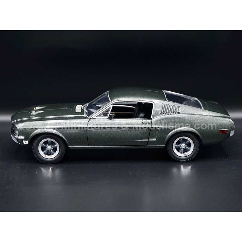 FORD MUSTANG GT DU FILM BULLITT DE 1968 HOLLYWOOD SERIE II 1:24 GREENLIGHT VUE DE GAUCHE