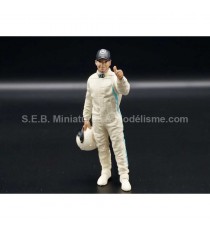 RACING LEGEND PILOT FIGURE YEAR 2000 WHITE 1:18 AMERICAN DIORAMA front side