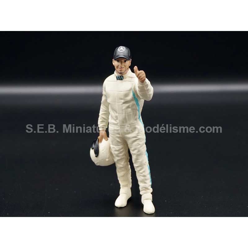 RACING LEGEND PILOT FIGURE YEAR 2000 WHITE 1:18 AMERICAN DIORAMA front side