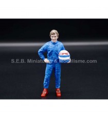 FIGURINES PILOTE RACING LEGEND ANNÉE 80 BLEU 1:18 AMERICAN DIORAMA vue de face