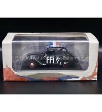 PEUGEOT 202 FFI (FRENCH POLICE) FROM 1938 BLACK 1:43 ODEON in the packaging