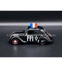 PEUGEOT 202 FFI (POLICE FRANÇAISE) 1938 NOIR 1:43 ODEON vue de côté gauche