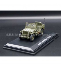 JEEP WILLYS 1/4 MILITARY U.S.A ( 75th BIRTHDAY D-DAY ) OPEN SOFT-TOP 1:43 CARARAMA left front