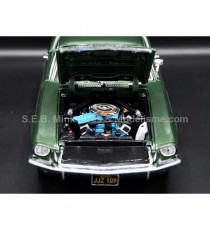 FORD MUSTANG GT FASTBACK FROM 1968 LIMITED EDITION 1:18 GREENLIGHT engine hood open