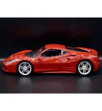 FERRARI 488 GTB 2015 ROUGE 1:18 BURAGO CÔTÉ GAUCHE