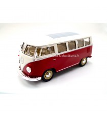 VW VOLKSWAGEN T1 COMBI BUS DE 1962 ROUGE / BLANC 1:24 WELLY