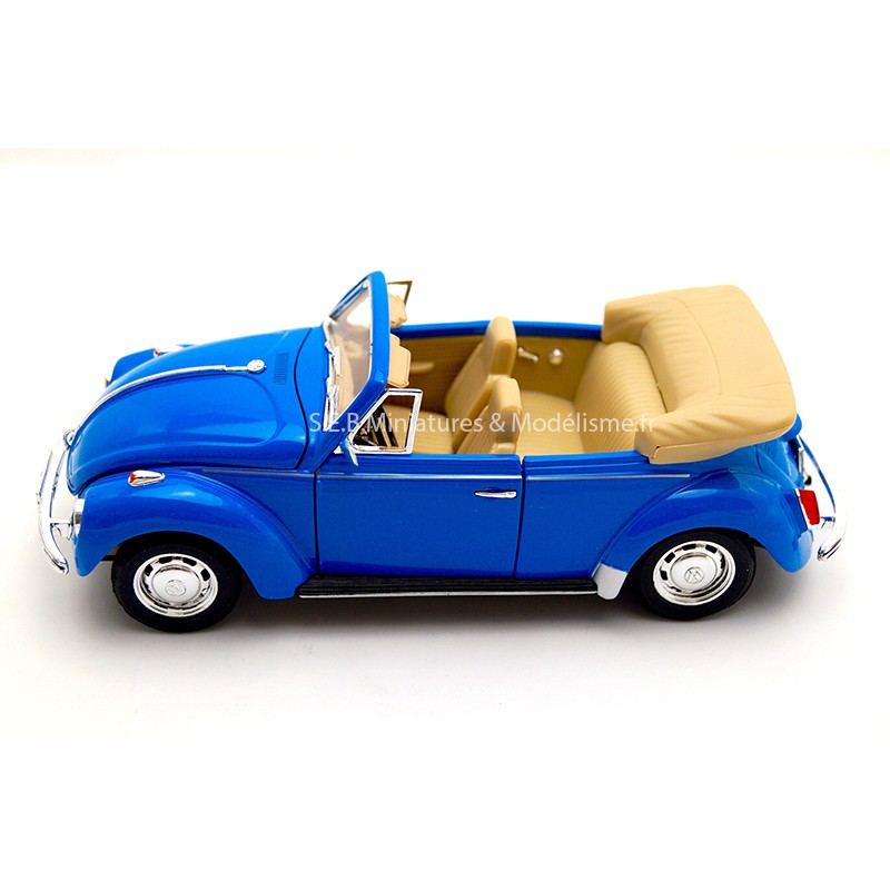 VW VOLKSWAGEN COCCINELLE COLÉOPTÈRE OPEN CONVERTIBLE 1:24 WELLY