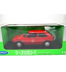 VW VOLKSWAGEN GOLF GTI 1800 serie 1 RED 1984 1:18 WELLY with packaging
