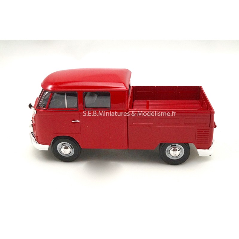 VW VOLKSWAGEN COMBI T1 TYPE II PICK-UP ROUGE 1:24 MOTORMAX côté gauche