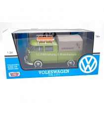 VW VOLKSWAGEN COMBI T1 TYPE II PICK-UP VOLKSWAGEN CUSTOMER SERVICE GREEN 1/24 MOTORMAX in the packaging