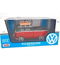 VW VOLKSWAGEN COMBI T1 TYPE II PICK-UP AVEC GALERIE DE TOIT 1:24 MOTORMAX dans sa boîte