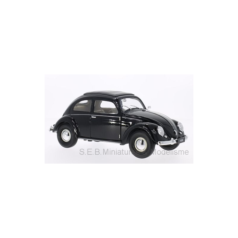 Volkswagen coccinelle 1950 type 1 noir split window 1/18 WELLY