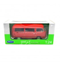 VW VOLKSWAGEN COMBI T2 BUS 1972 ROUGE 1:24 WELLY