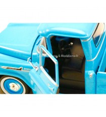 CHEVROLET CHEVY APACHE FLEETSIDE PICK-UP DE 1958 BLEU 1:24 MOTORMAX porte ouverte