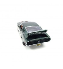 FORD MUSTANG GT FASTBACK 1968 BULLIT+STEEVE MAC QUEEN, 1/18 GREENLIGHT, COFFRE OUVERT
