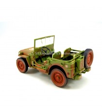 Jeep Willys US Army version look sale 1942 vert, 1/18 T9 arrière gauche