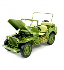 Jeep Willys US Army 1942 vert 1/18 T9 capot ouvert