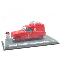 RENAULT 4L FOURGONNETTE 1965 SAPEURS POMPIERS ANNONAY 1/43 PRESSE côté gauche