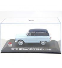SIMCA ARONDE RANCH 1961 N°104 BLEU 1/43 NOSTALGIE dans sa boîte vitrine