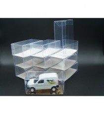 LOT DE 10 BOÎTES VITRINE FOND MIROIR OR OU BLANC POUR 1/64 avec véhicule