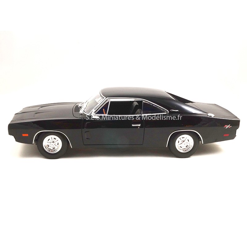 DODGE CHARGER 70 R/T 1969 NOIR 1:18 côté gauche