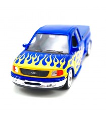 FORD F 150 PICK UP REGULAR CAB FLARESIDE BLEU 1998 -1:24 WELLY