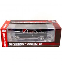 CHEVROLET CHEVELLE SS FROM 1967 BLACK 1:24 AUTO WORLD CHEVROLET CHEVELLE SS FROM 1967 BLACK 1:24 AUTO WORLD  in the packaging